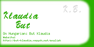 klaudia but business card